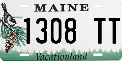 ME license plate 1308TT
