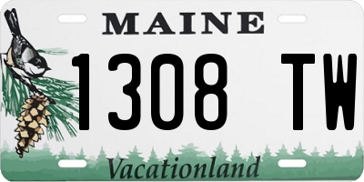 ME license plate 1308TW
