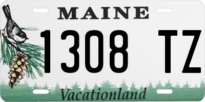 ME license plate 1308TZ