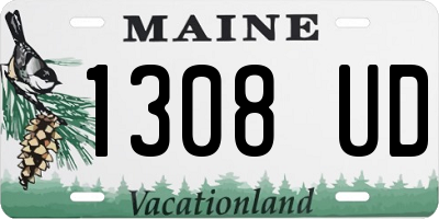 ME license plate 1308UD