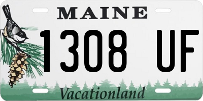 ME license plate 1308UF