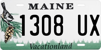 ME license plate 1308UX