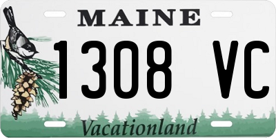 ME license plate 1308VC
