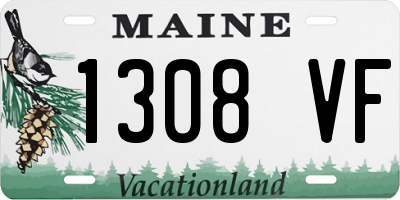 ME license plate 1308VF