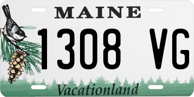 ME license plate 1308VG