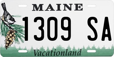 ME license plate 1309SA