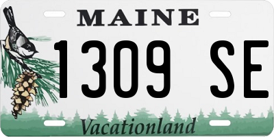ME license plate 1309SE