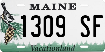 ME license plate 1309SF