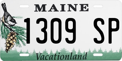 ME license plate 1309SP
