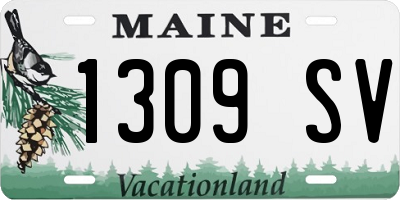 ME license plate 1309SV