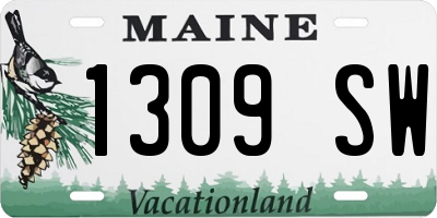 ME license plate 1309SW