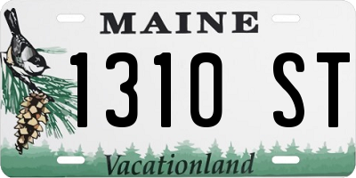 ME license plate 1310ST