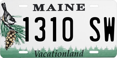 ME license plate 1310SW