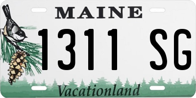 ME license plate 1311SG