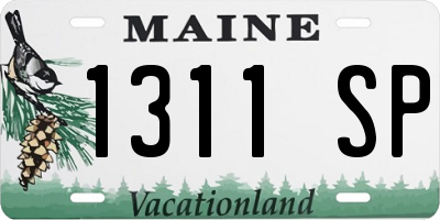 ME license plate 1311SP