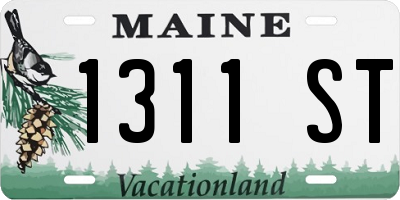 ME license plate 1311ST