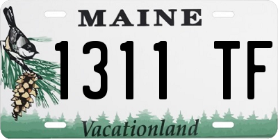 ME license plate 1311TF