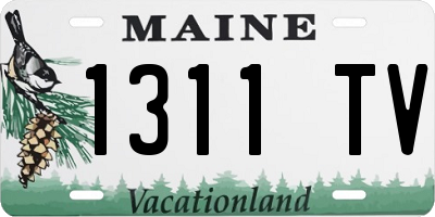 ME license plate 1311TV