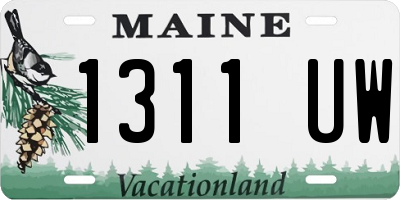 ME license plate 1311UW