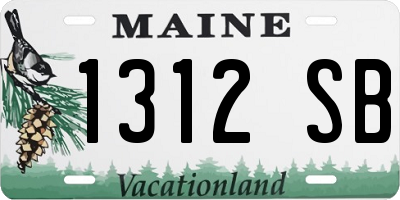 ME license plate 1312SB