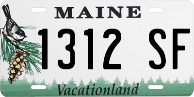ME license plate 1312SF