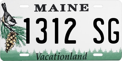 ME license plate 1312SG