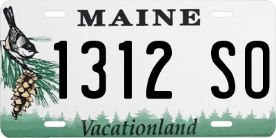 ME license plate 1312SO