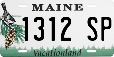 ME license plate 1312SP