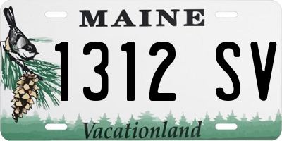 ME license plate 1312SV