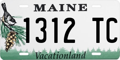 ME license plate 1312TC