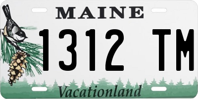ME license plate 1312TM