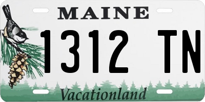 ME license plate 1312TN