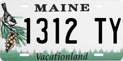 ME license plate 1312TY