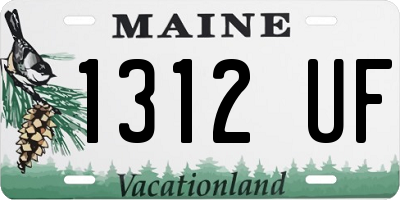 ME license plate 1312UF