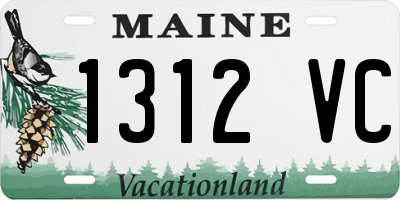 ME license plate 1312VC