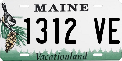 ME license plate 1312VE
