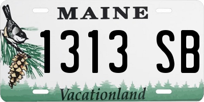 ME license plate 1313SB