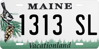 ME license plate 1313SL