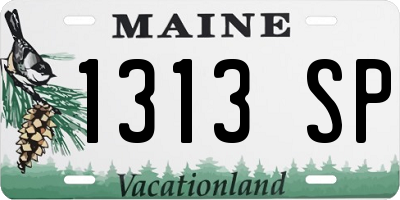 ME license plate 1313SP