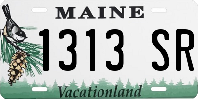 ME license plate 1313SR