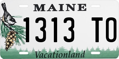 ME license plate 1313TO