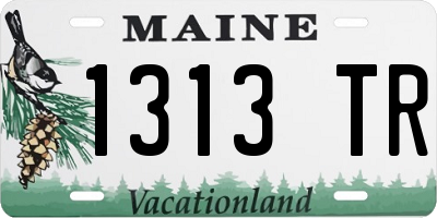 ME license plate 1313TR