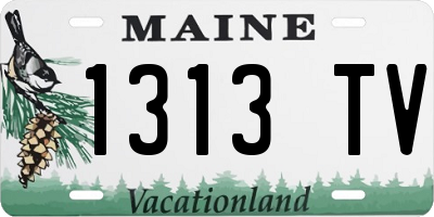 ME license plate 1313TV