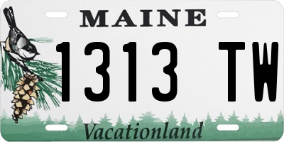 ME license plate 1313TW