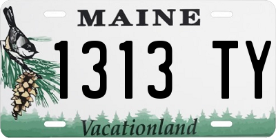 ME license plate 1313TY