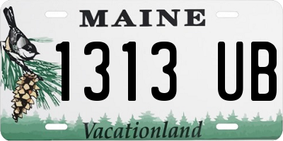 ME license plate 1313UB