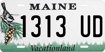 ME license plate 1313UD