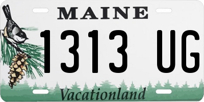 ME license plate 1313UG