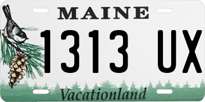 ME license plate 1313UX