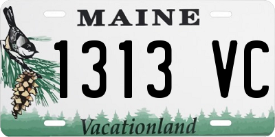 ME license plate 1313VC